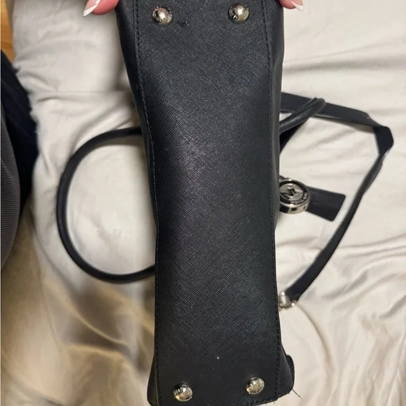 Michael Kors Black Satchel with Silver Accents - Picture 5 of 5